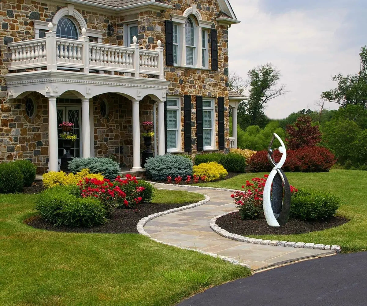 Graceful Dancing Couple Outdoor Fountain 57"