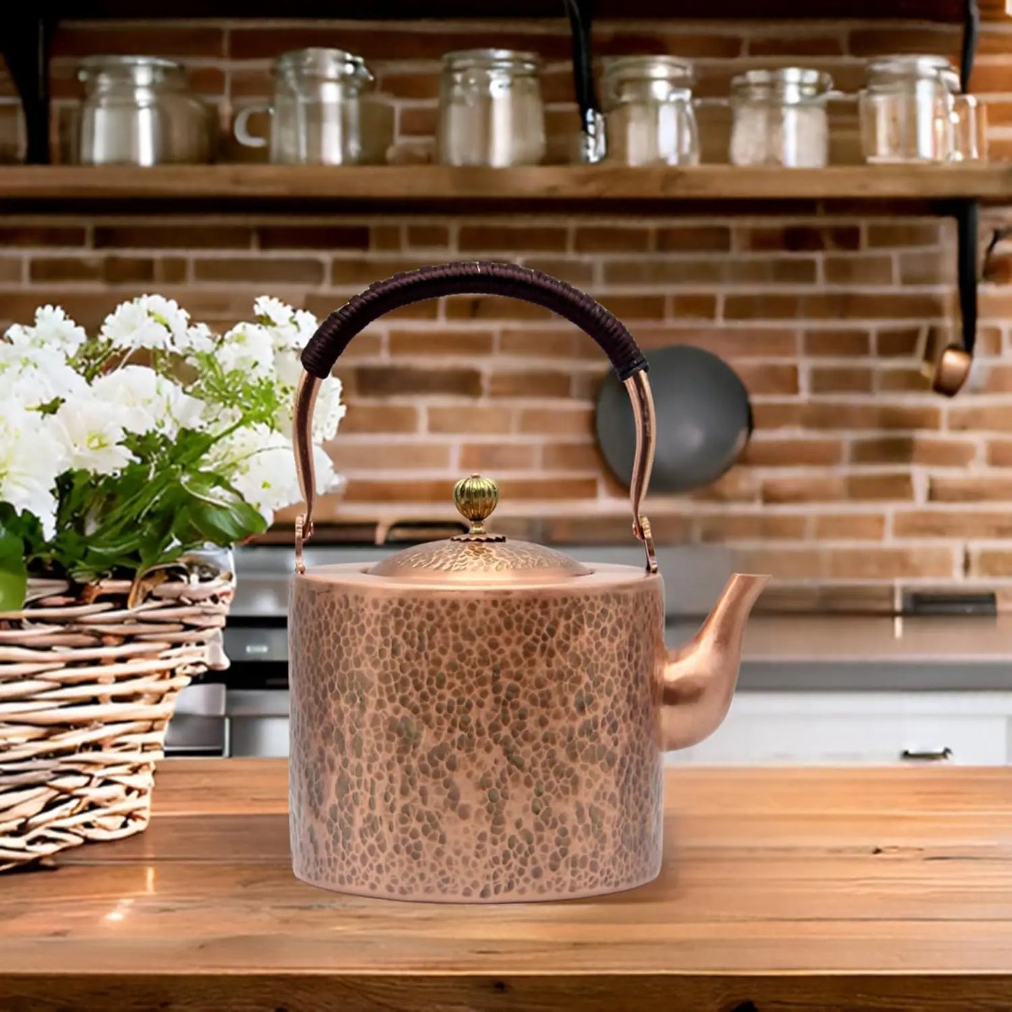 67.6oz Copper Teapot, Tea Kettle