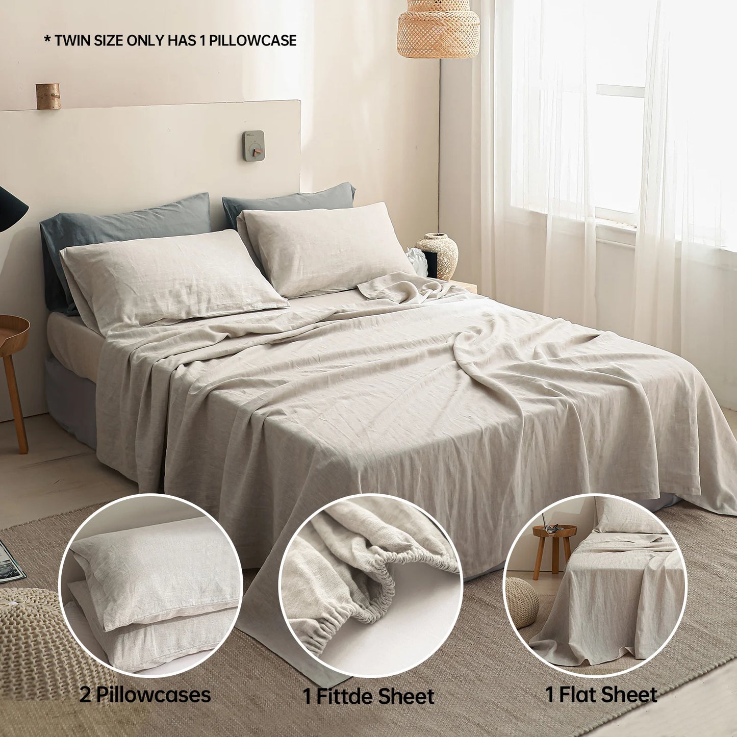 Simple & Opulence Linen Sheet Set