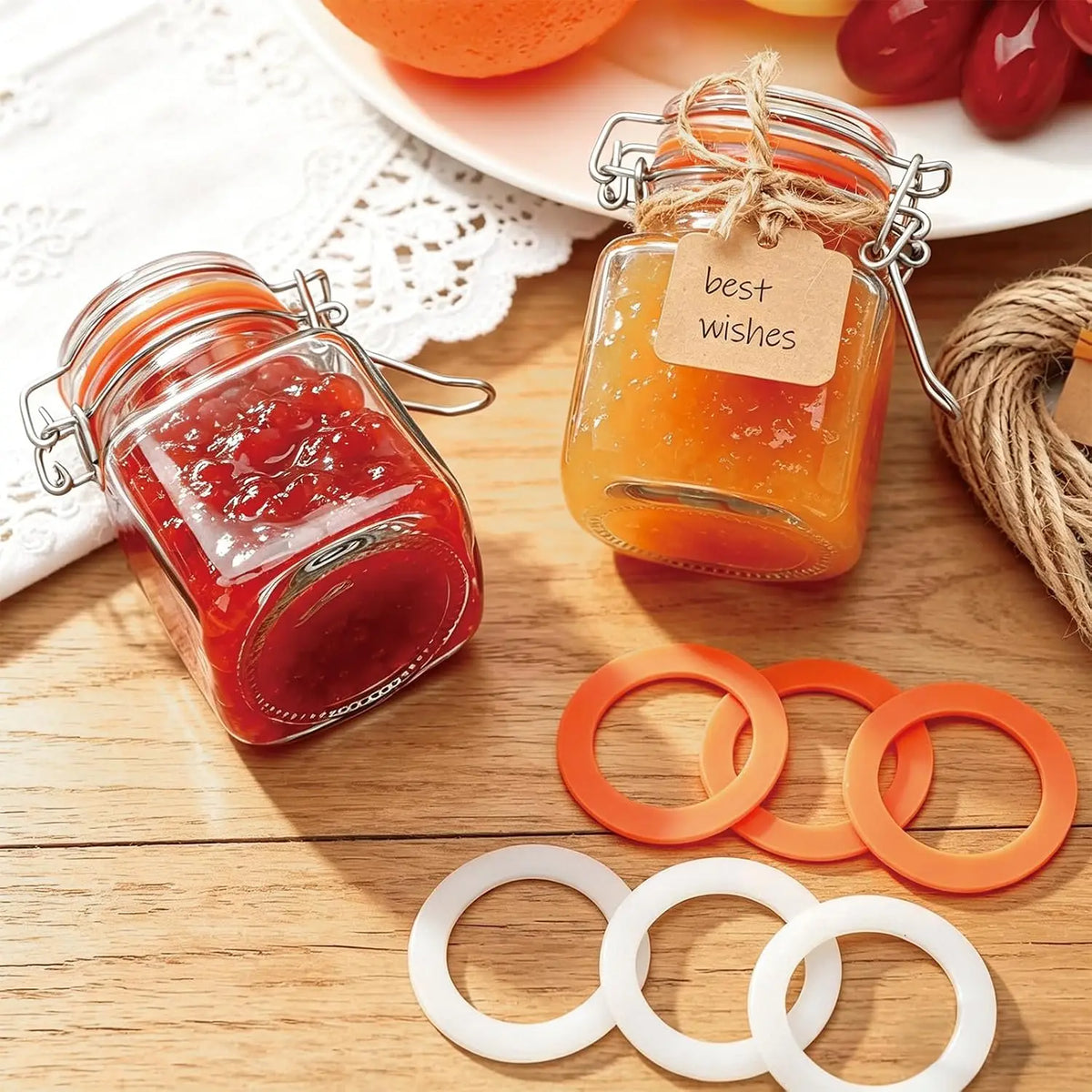 15 Pack 4oz Glass Spice Jars