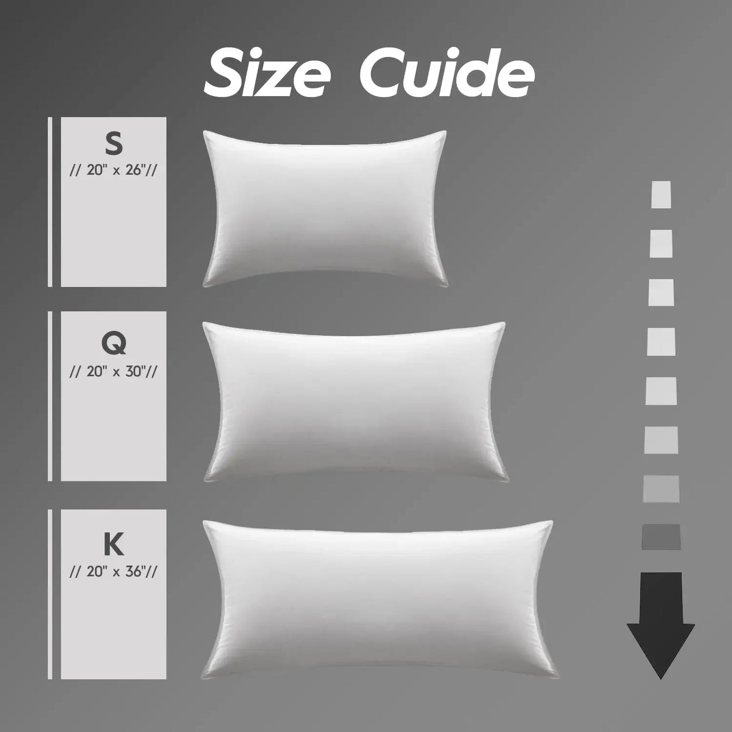 Ultra Soft Down Pillow Queen Size, All Down Filled Bed Pillow for Sleeping, 100% Cotton Shell 500 Thread Count, Soft Hotel