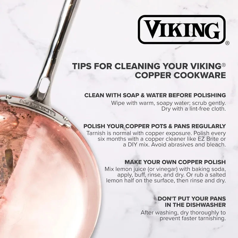 Pots and Pans Set, 10 Piece Copper