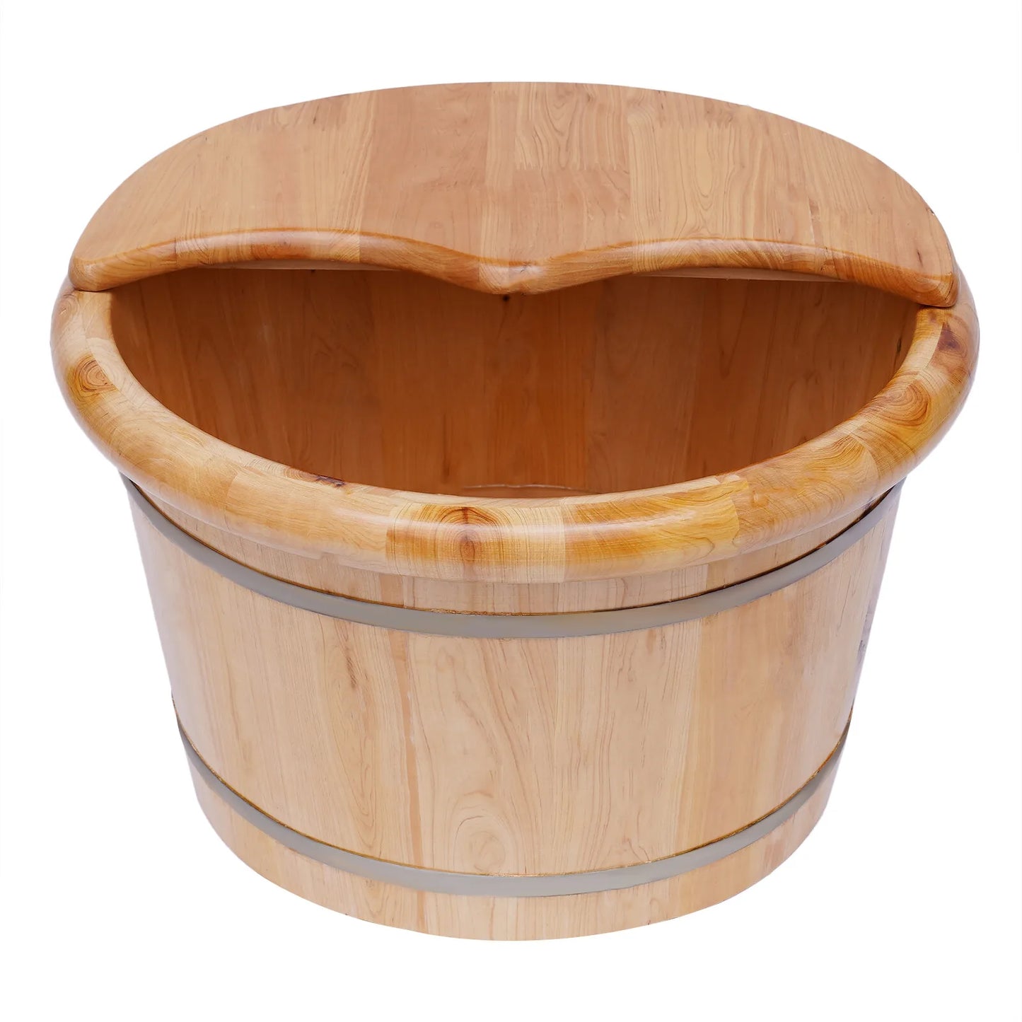 Wood Foot Bath Basin Massager