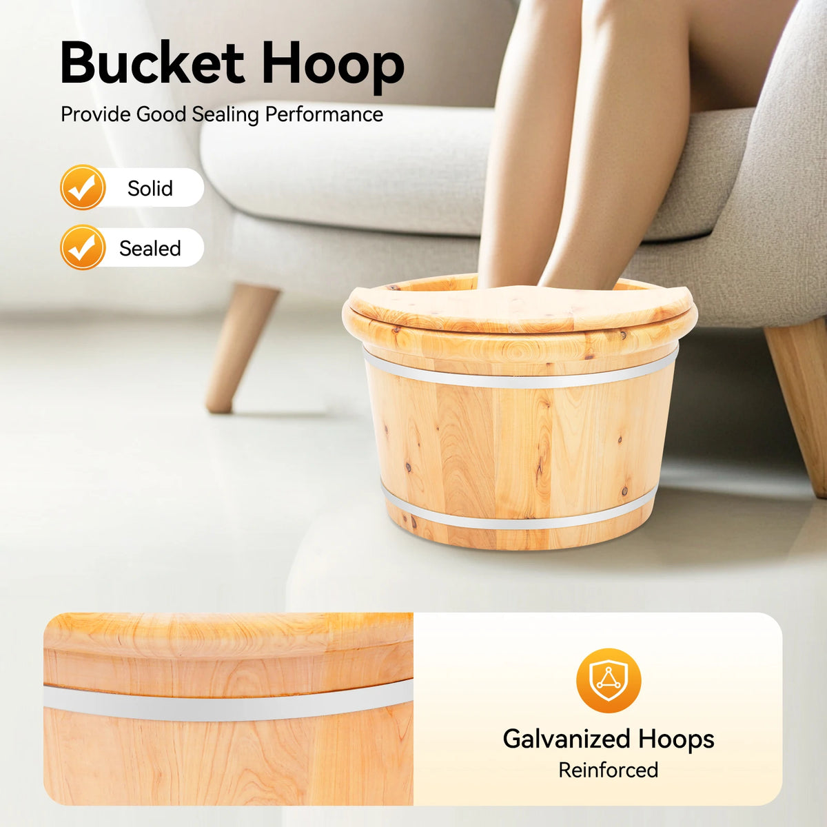 Cedar Wood Foot Spa Bucket