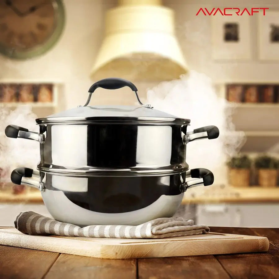 18 10, 3 Piece Stainless Steel Steamer