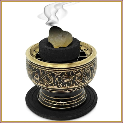 Small Brass Charcoal Screen Incense Burner