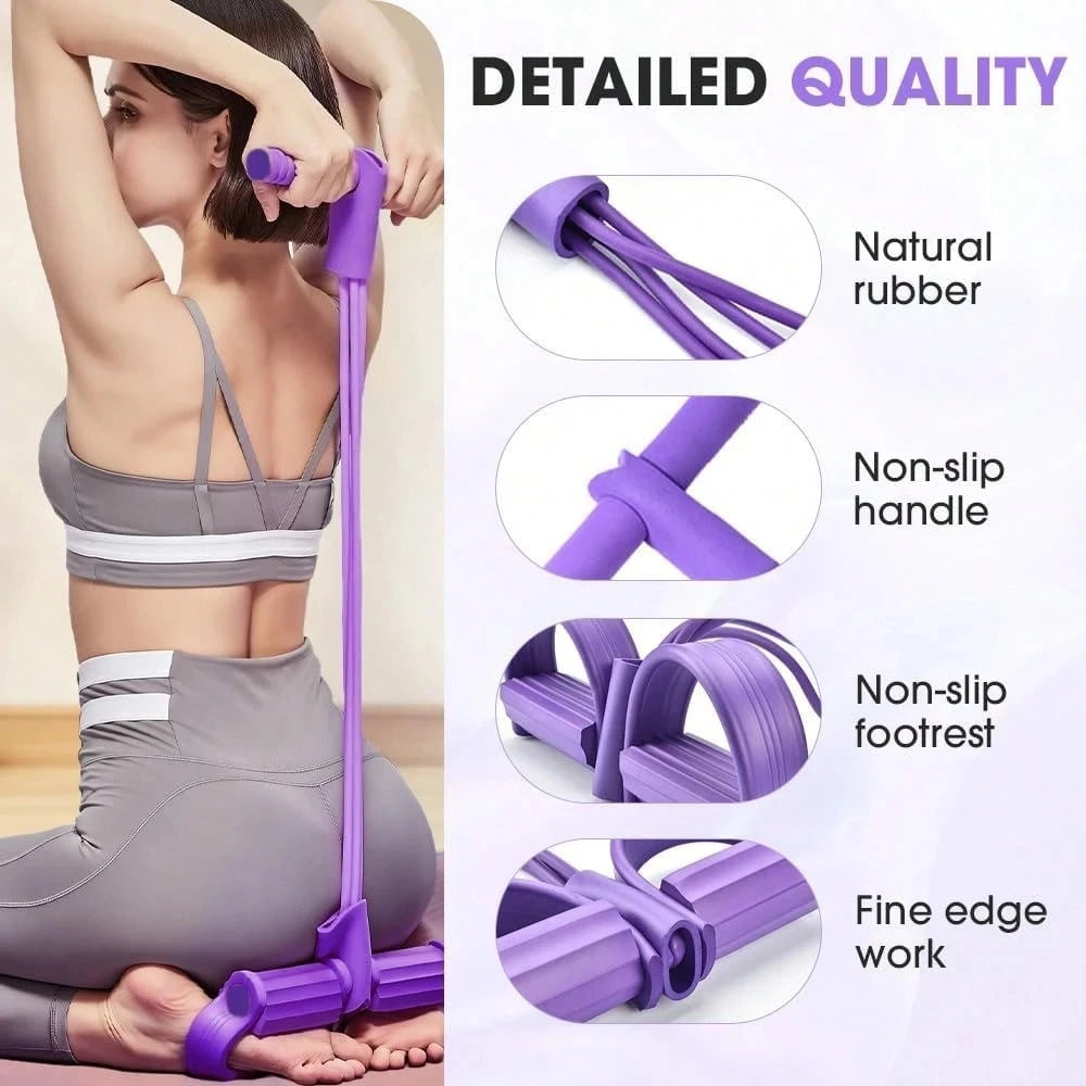 4 foot pedal resistance bands,