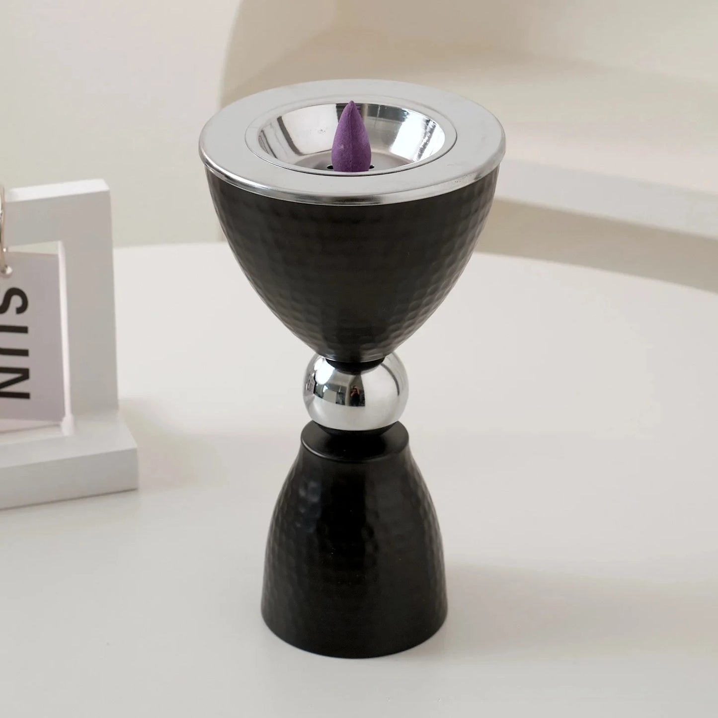 Middle Eastern Arabic Style Incense Burner, Electroplated Metal Handicraft for Oud & Frankincense in Gold Silver Colors