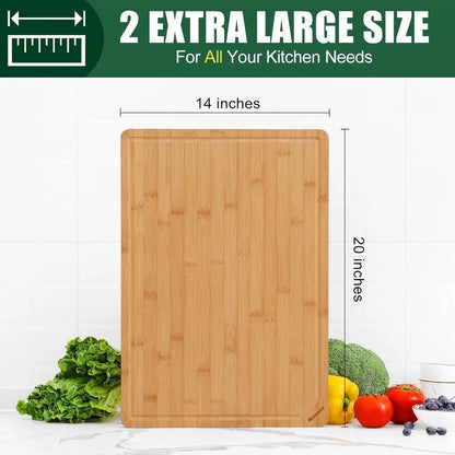 Extra Large Organic Bamboo Cutting Board