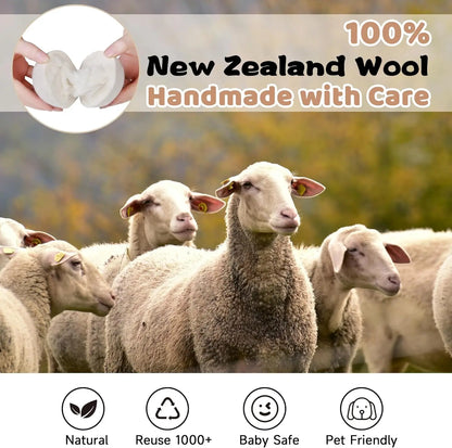 Wool Dryer Balls, Eco-Friendly 6-pack