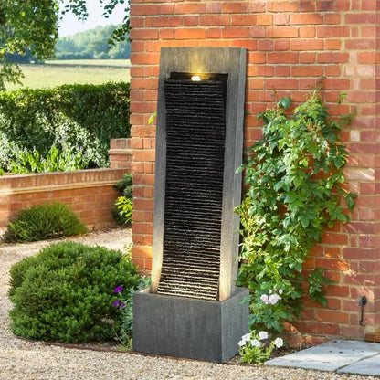 Tall Cascading Rock Outdoor Water Fountain