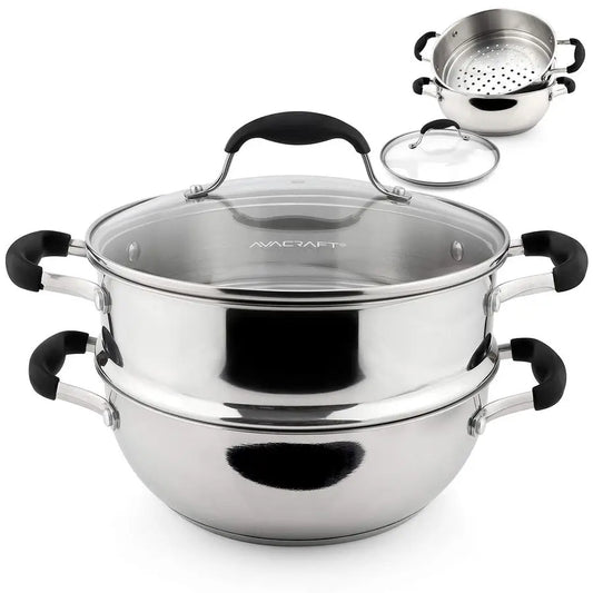 18 10, 3 Piece Stainless Steel Steamer