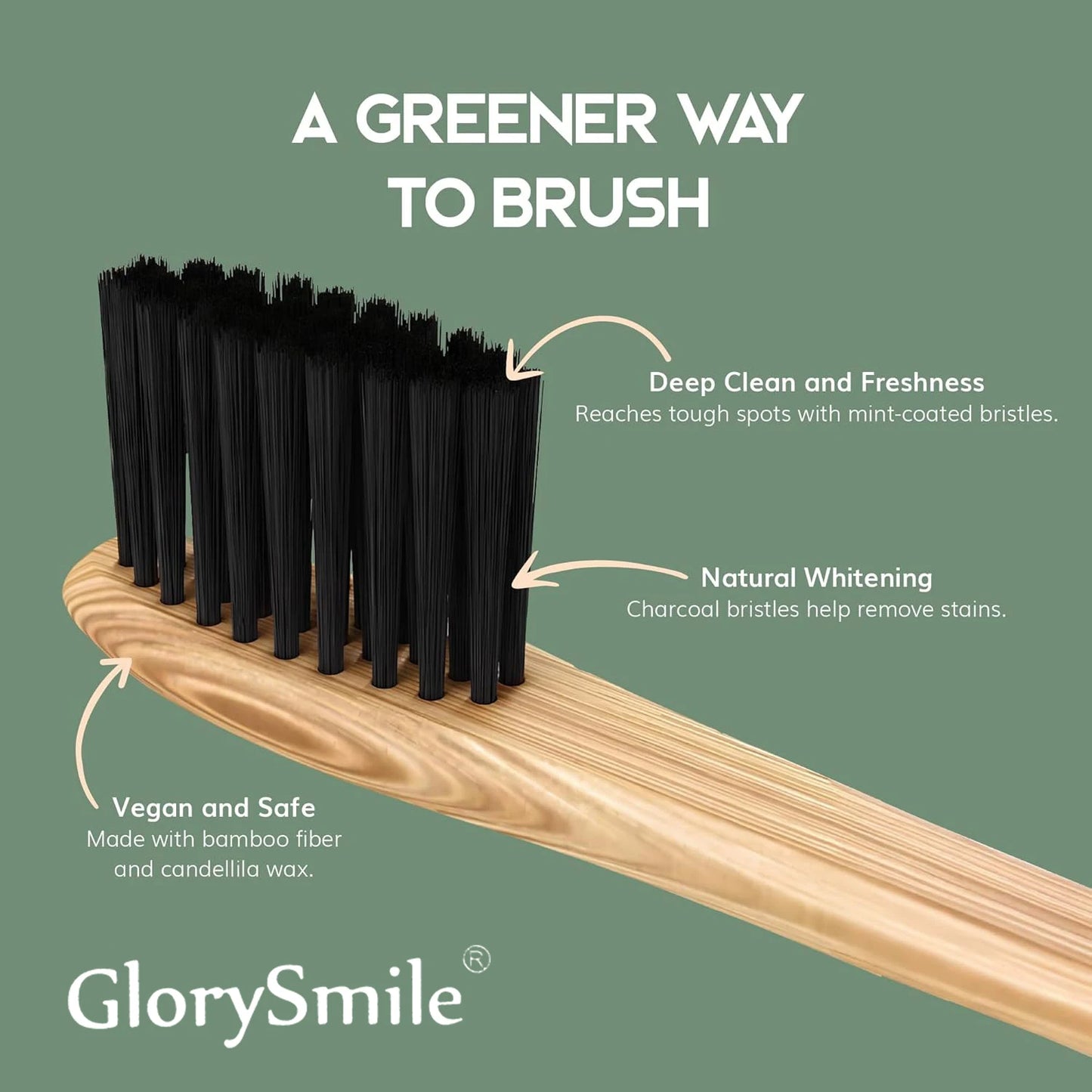 1/4 Pcs Bamboo Toothbrushes
