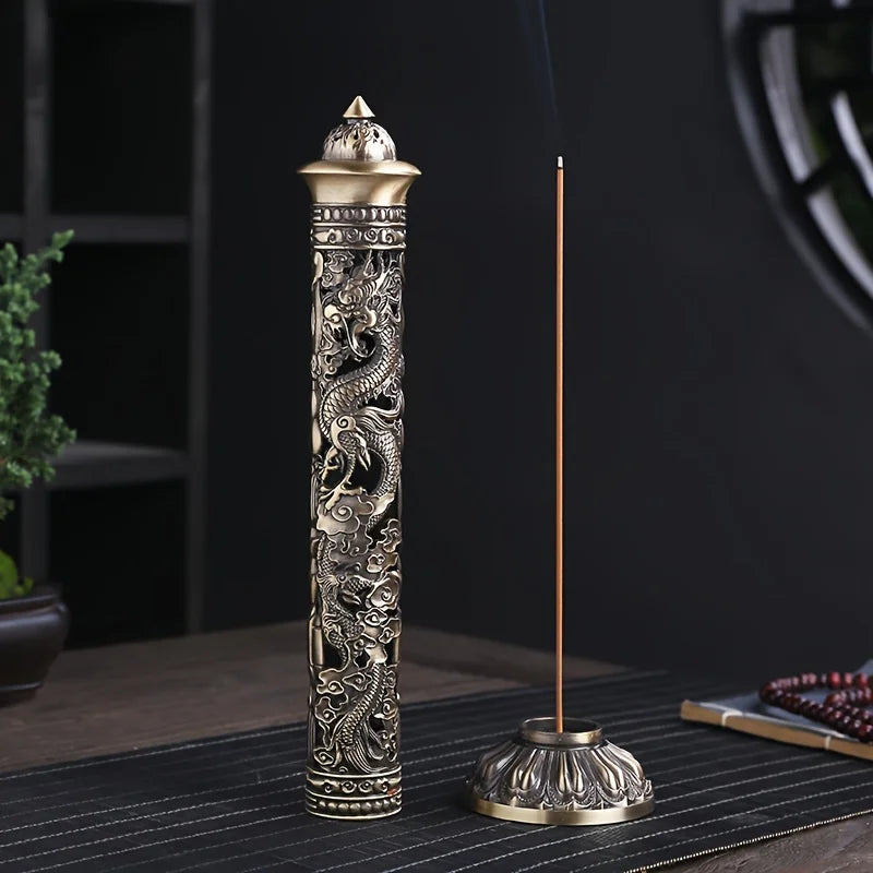 Incense Burner Buddha Heart Sutra Dragon