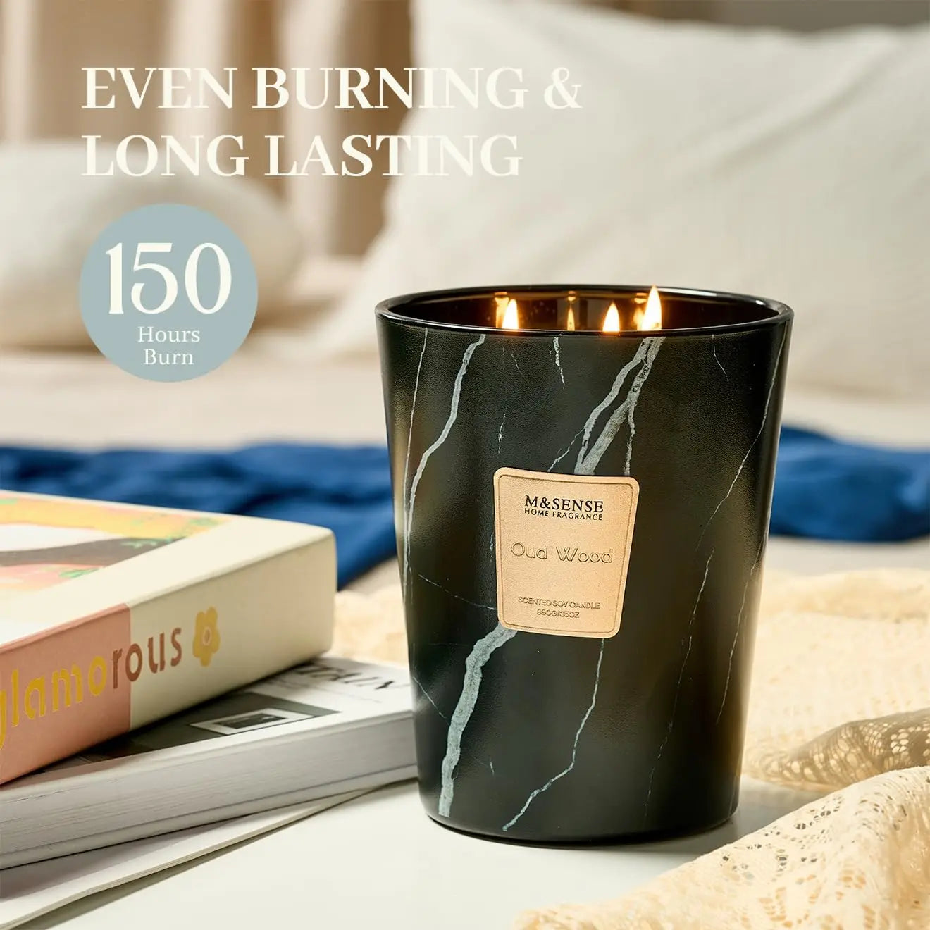 Extra Large 35oz Oud Wood Scented Candle