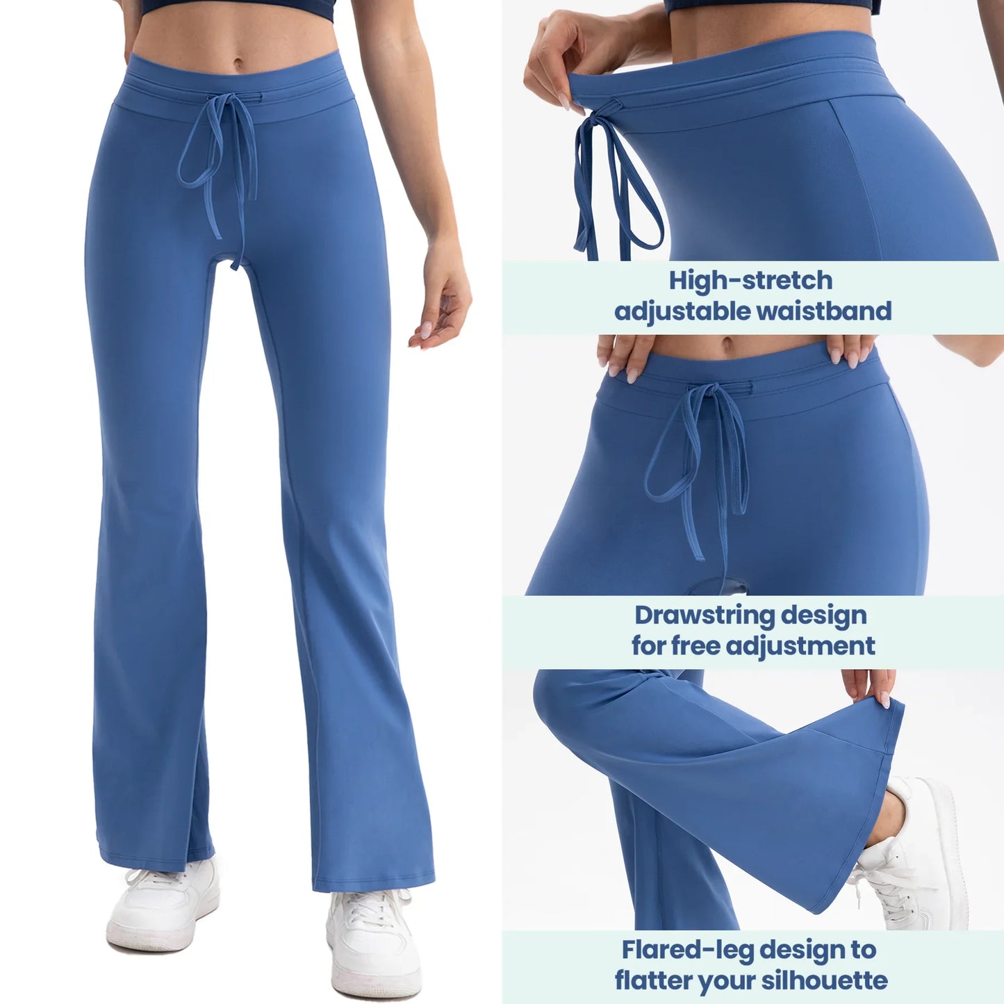 3pcs Women's Yoga Workout Flare Pants
