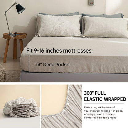 Simple & Opulence Linen Sheet Set