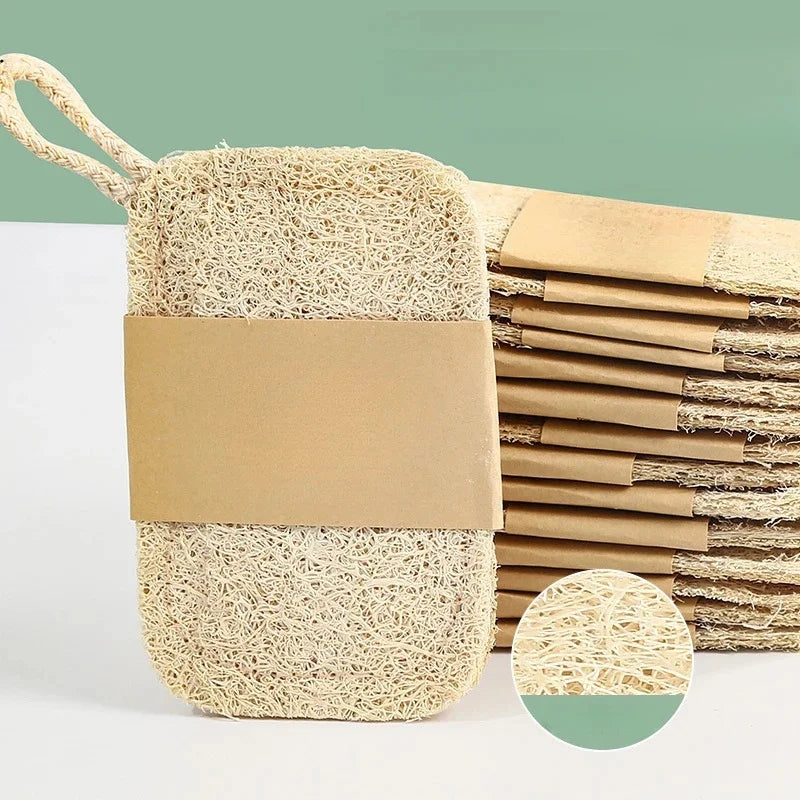 6pcs Natural Loofah Exfoliating Sponges