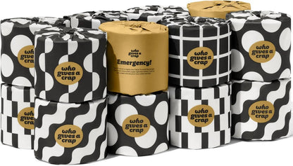 Eco-Friendly Bamboo Toilet Paper, 16 Rolls