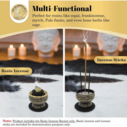 Small Brass Charcoal Screen Incense Burner