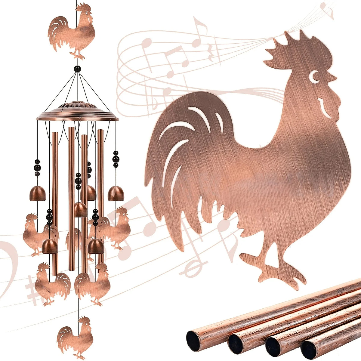 Rooster Wind Chime Outdoor/Indoor