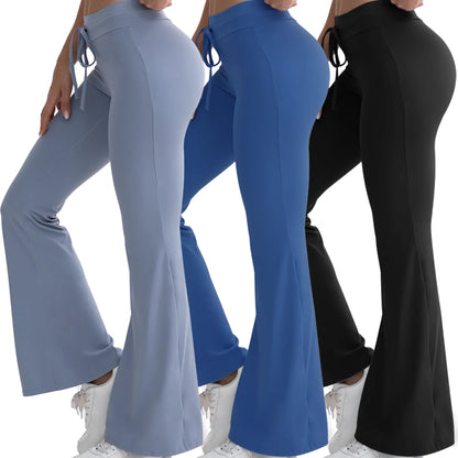 3pcs Women's Yoga Workout Flare Pants