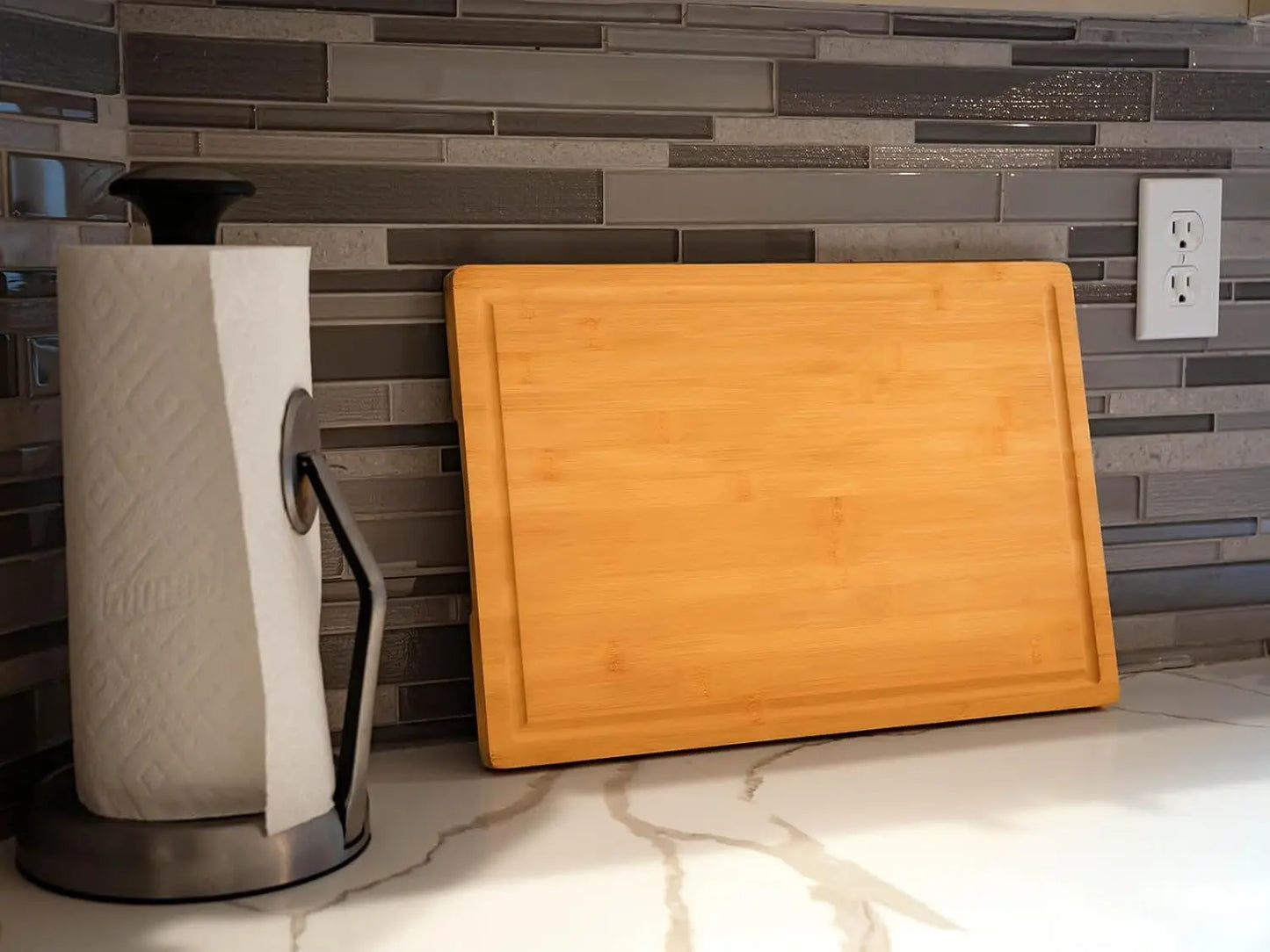 Large Bamboo Cutting Board with Handles