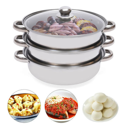 3-Tier Stainless Steel Steamer