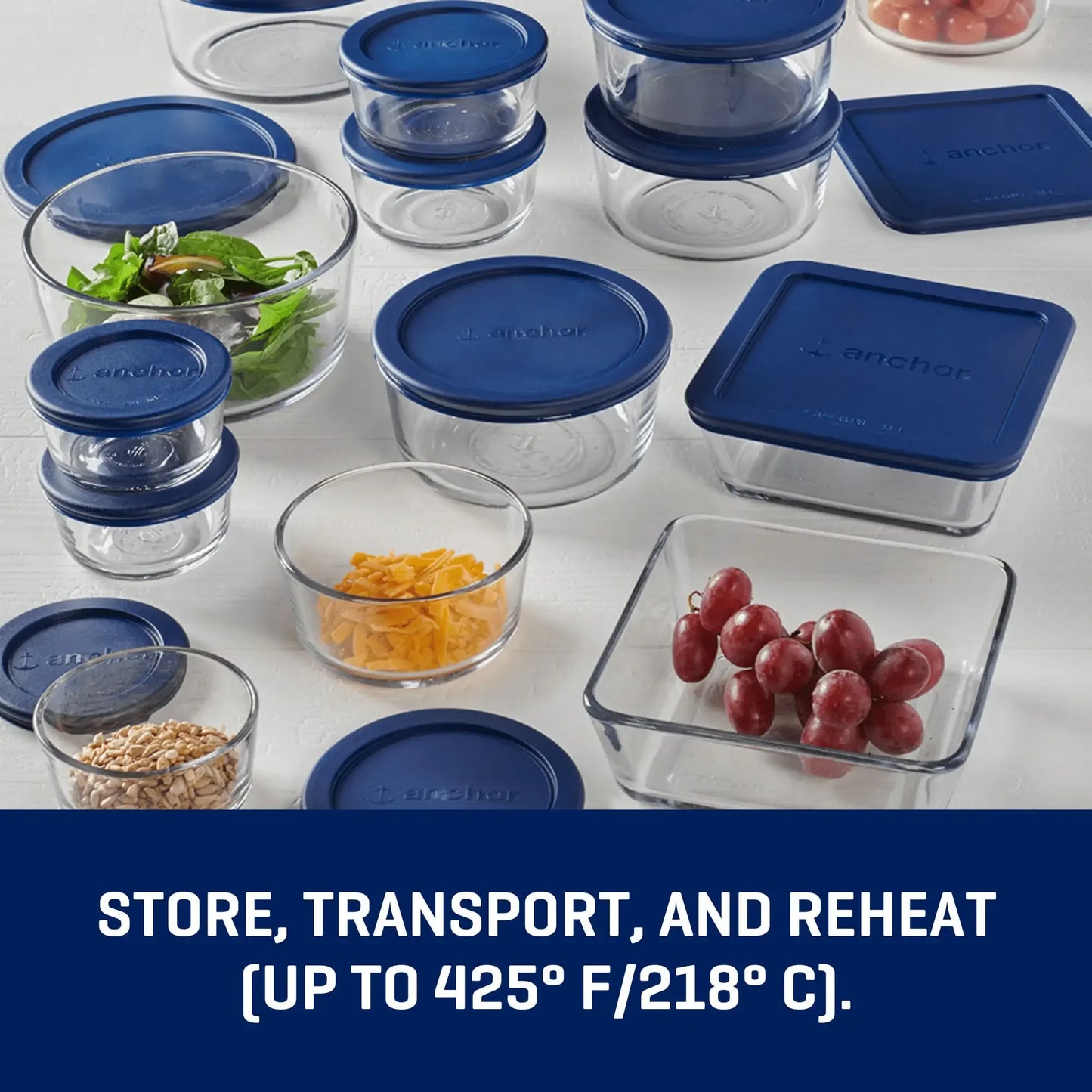 Glass food storage containers 30 pieces