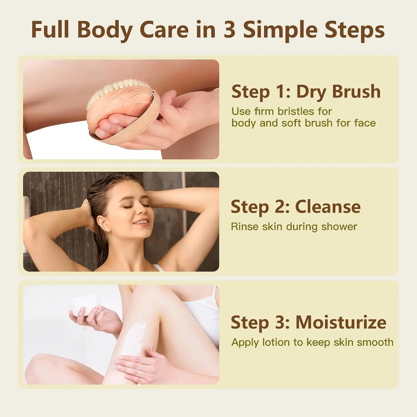 Dry Brushing Body Brush Set