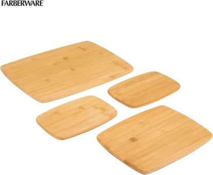 4-Piece Bamboo Cutting Board Set