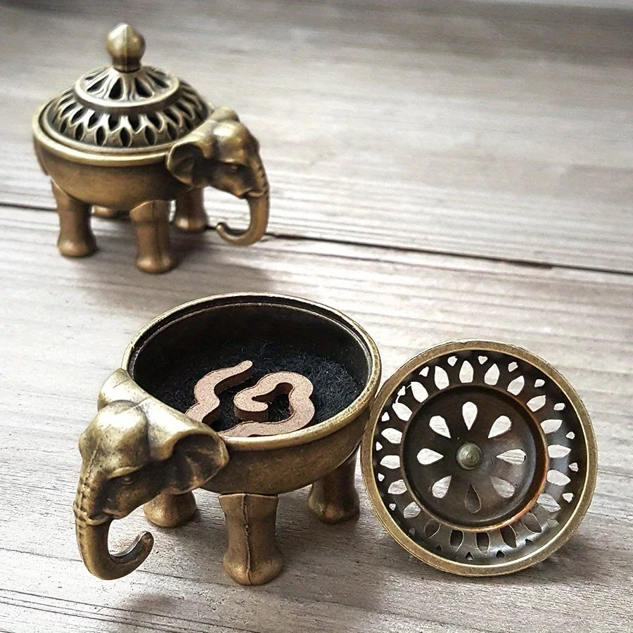 2pcs Elephant Incense Burners