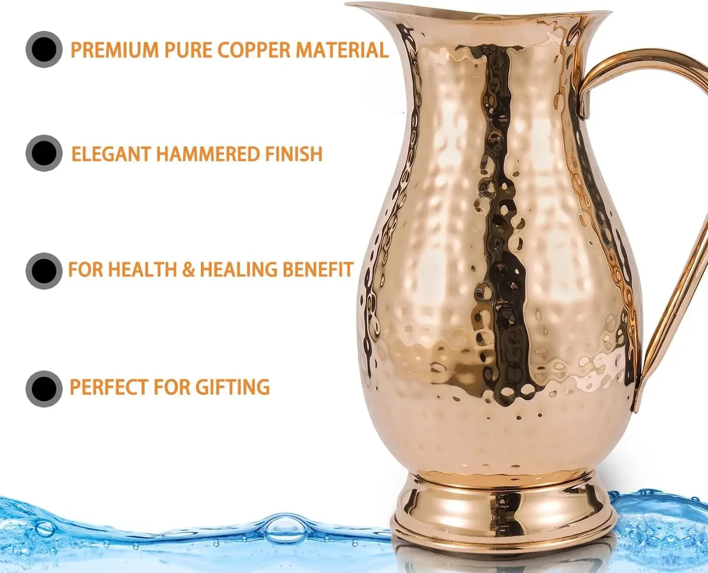 Pure Copper Pitcher with a Lid