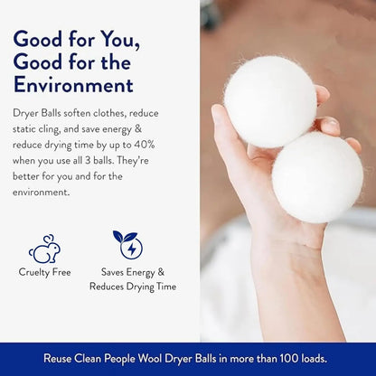 100% New Zealand Wool Dryer Balls, 6-Pack