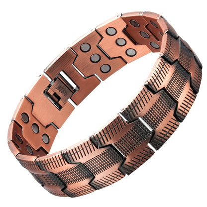 Cross-shaped Full Magnetic Copper Bracelet