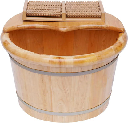 Cedar Foot Bath Spa with Massager