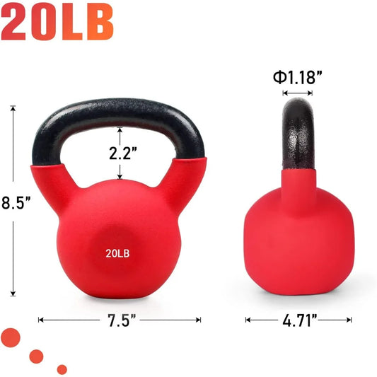 RitFit Neoprene Coated Solid Cast Iron Kettlebell