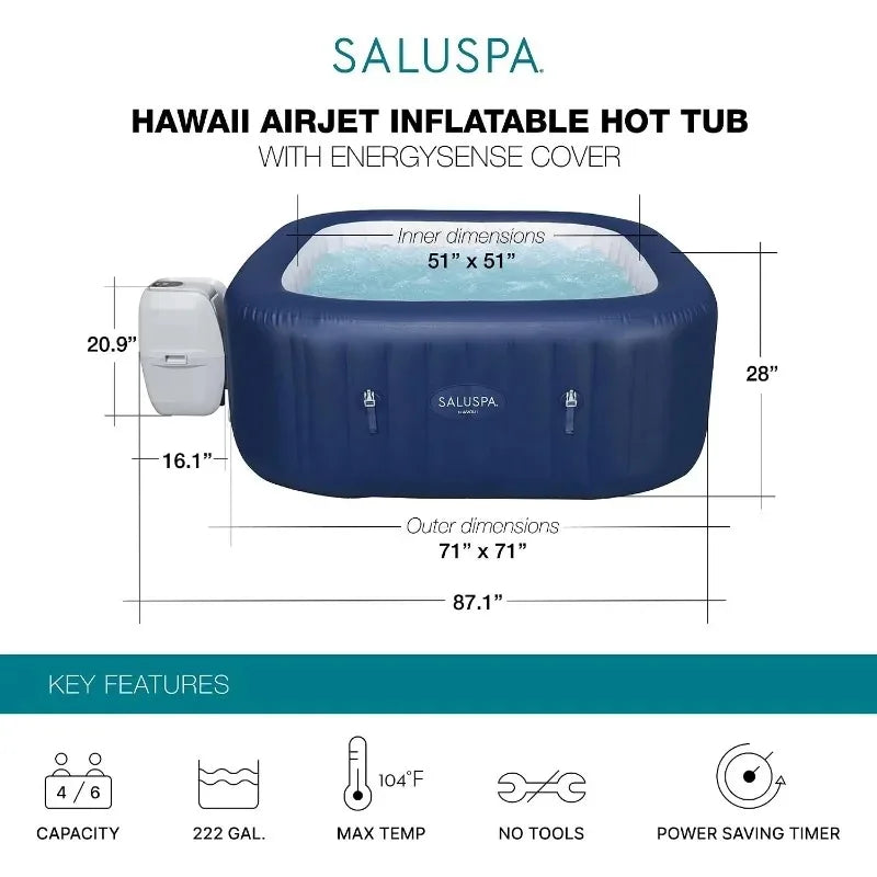 SaluSpa AirJet 4 to 6 Person Hot Tub