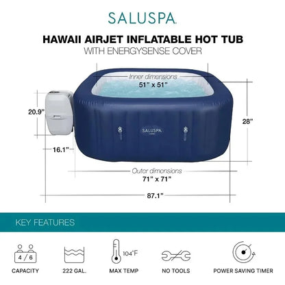 SaluSpa AirJet 4 to 6 Person Hot Tub