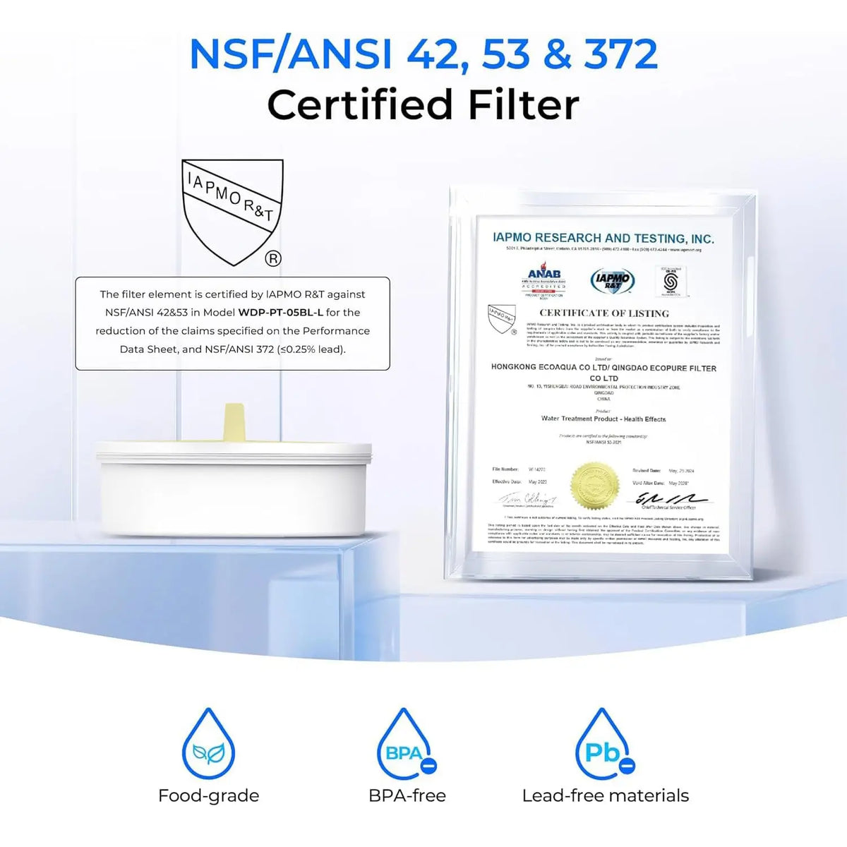 Glass Water Filter Pitcher, 7-Cup