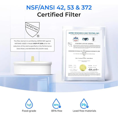 Glass Water Filter Pitcher, 7-Cup