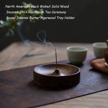 Black Walnut Solid Wood Incense Stick Burner