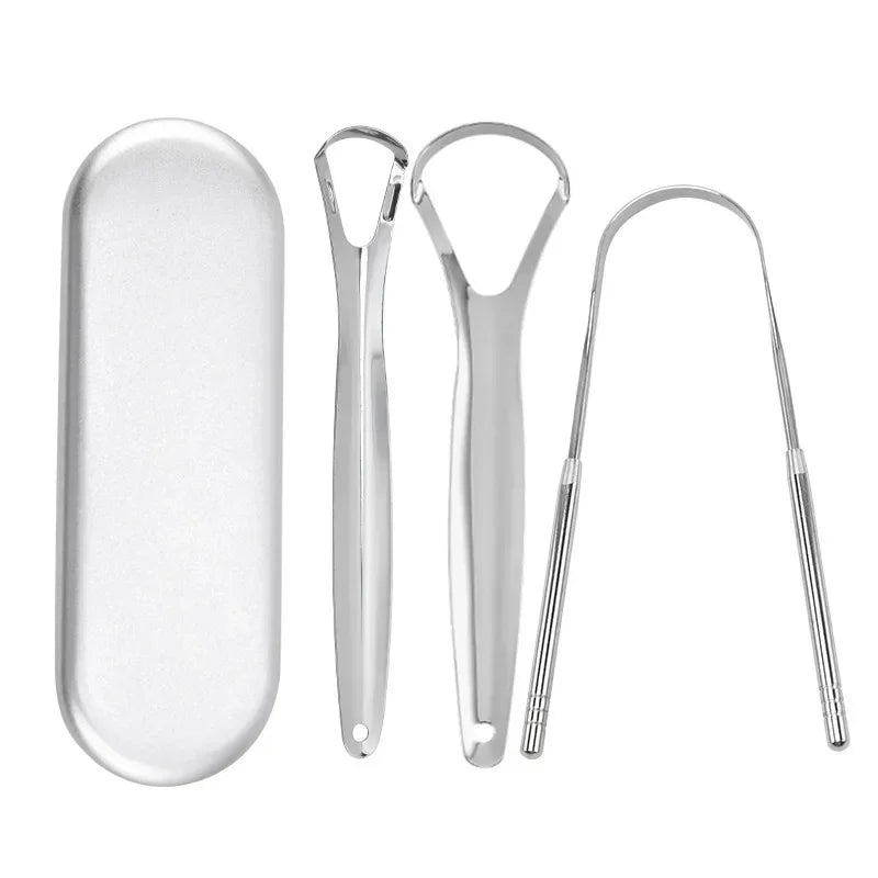 3pcs Stainless Steel Tongue Scraper