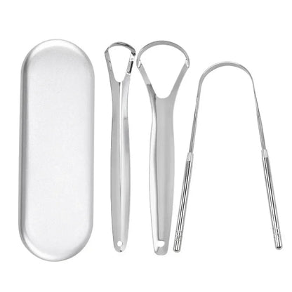 3pcs Stainless Steel Tongue Scraper