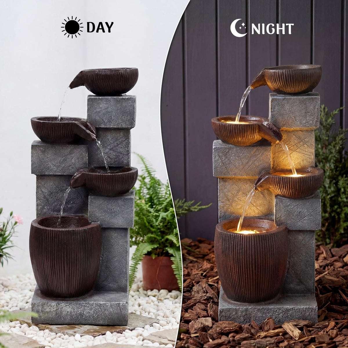 4-Tier Cascading Water Fountain