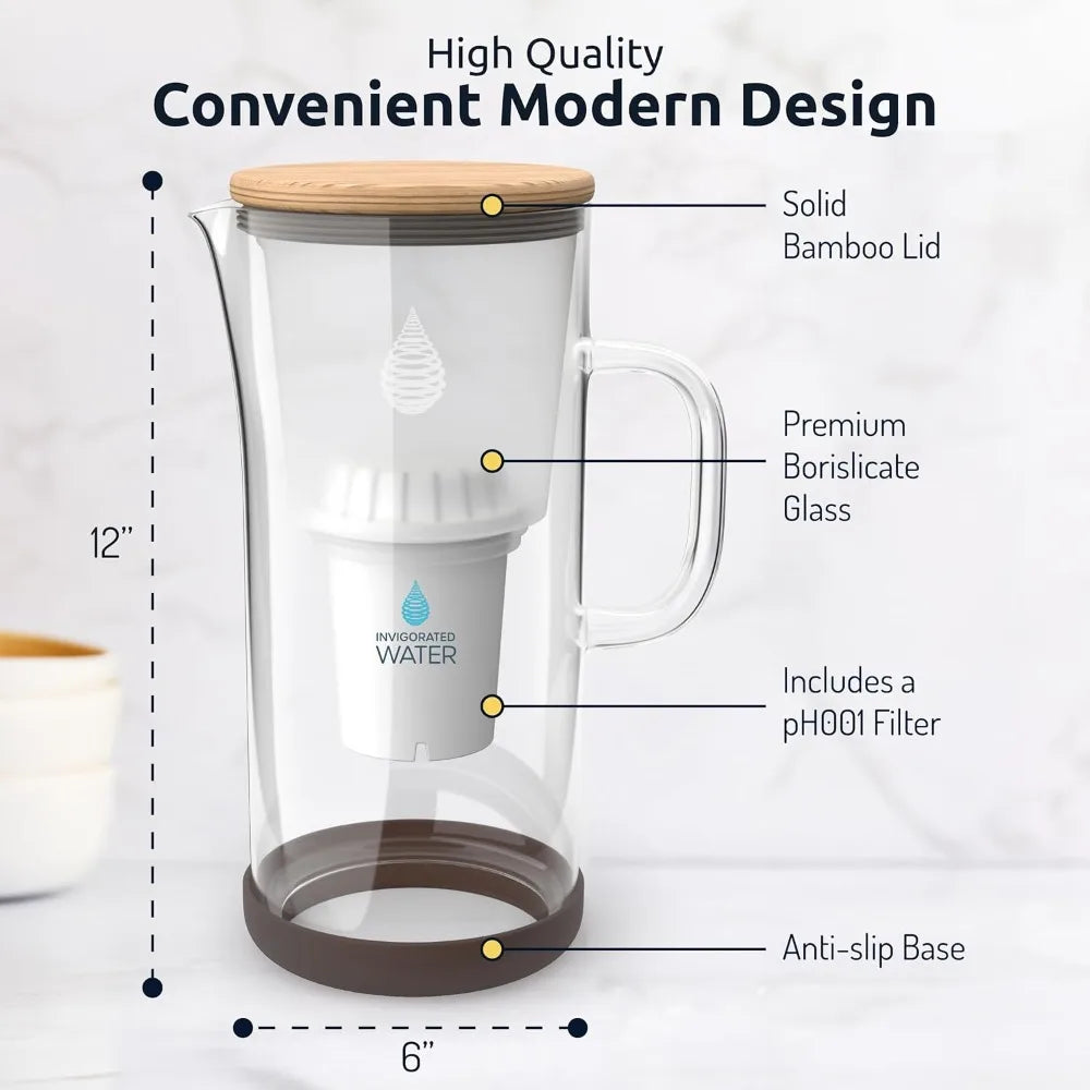 pH Restore Glass Alkaline Water Pitcher