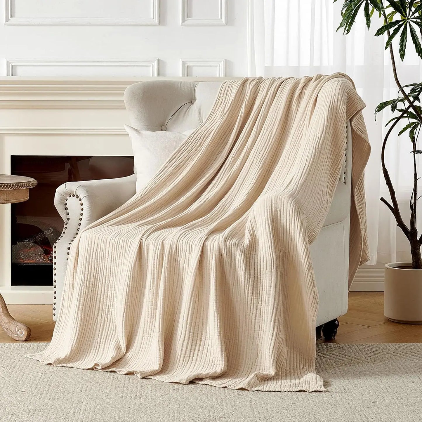 100% Cotton Muslin Throw