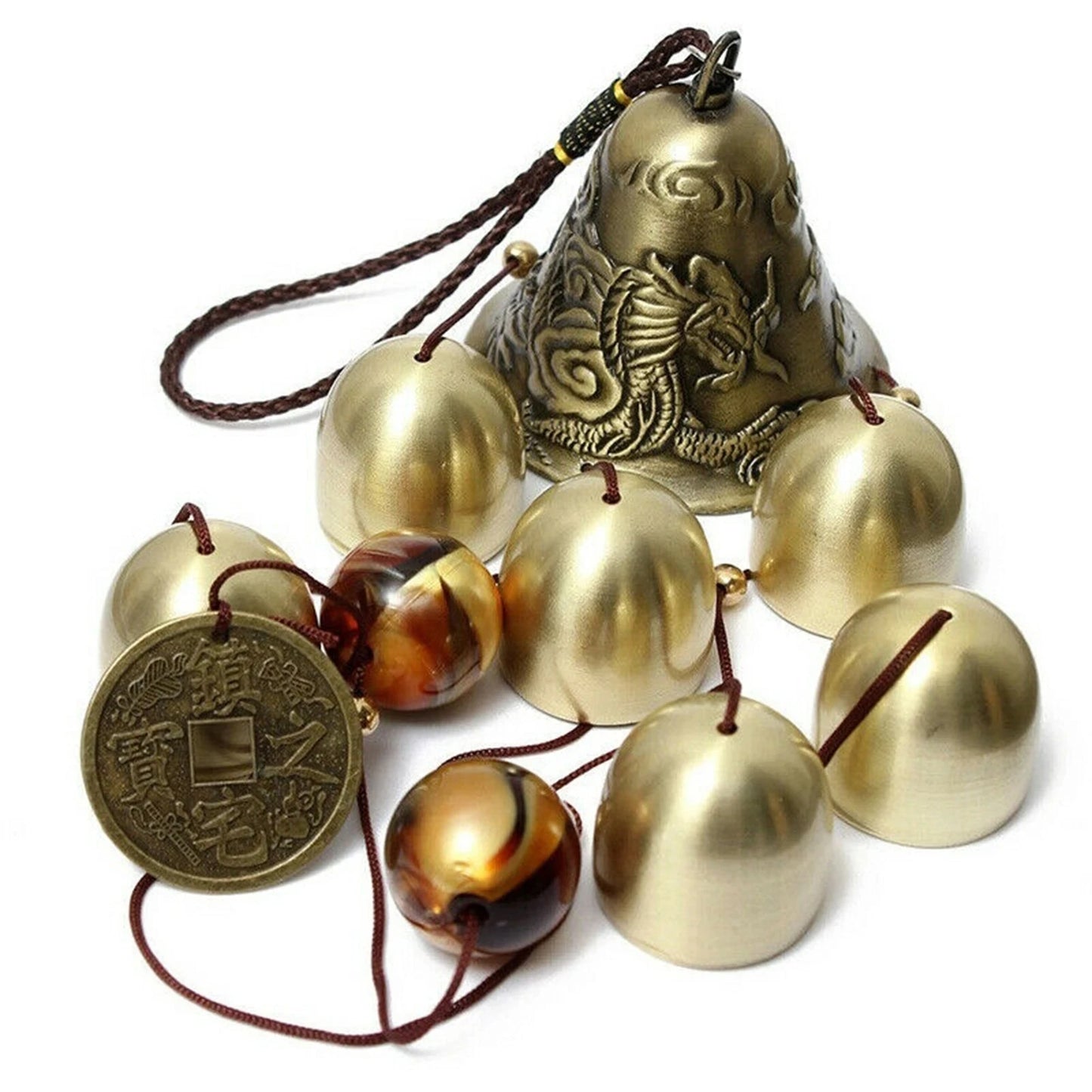 6 Copper Bells Wind Chimes