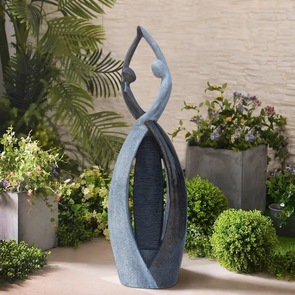 Graceful Dancing Couple Outdoor Fountain 57"