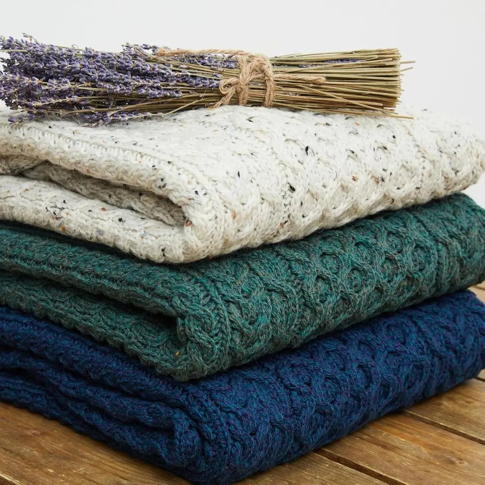 Patchwork Blanket, 100% Merino Wool